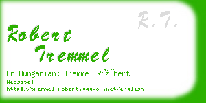 robert tremmel business card